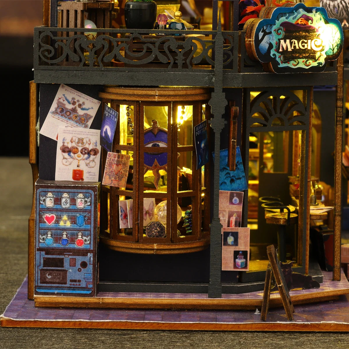 Mini Magic Doll House - Kit Assembly Model Building DIY 3D Puzzle Toy Home Bedroom Insert Decoration, Wooden Ornaments