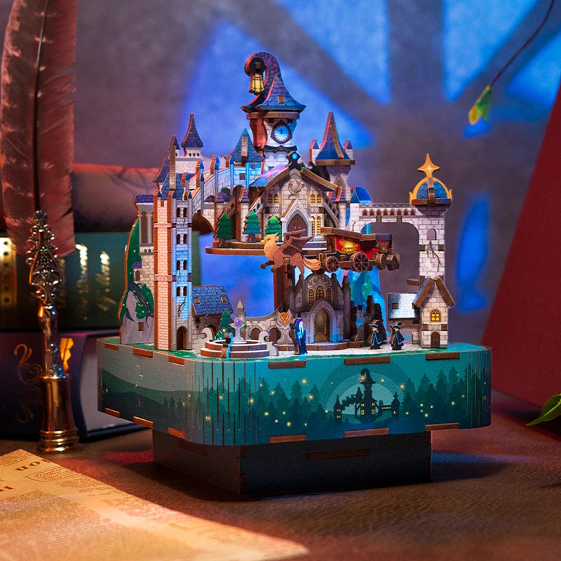 Magic Castle Music Box -  Wooden Model Building Kits  3D Puzzles