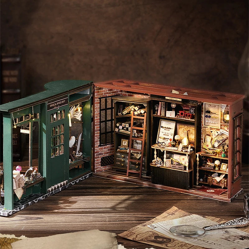 "Magical Wand Shop" Doll House Wooden Miniature DIY Assembly Building Model Kit
