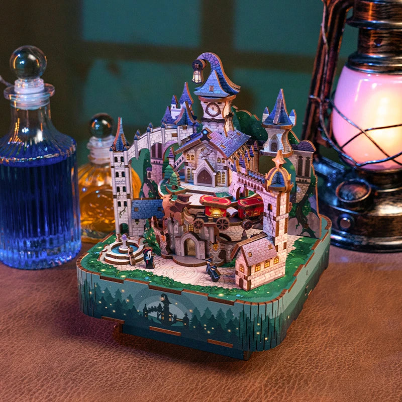 Magic Castle Music Box -  Wooden Model Building Kits  3D Puzzles