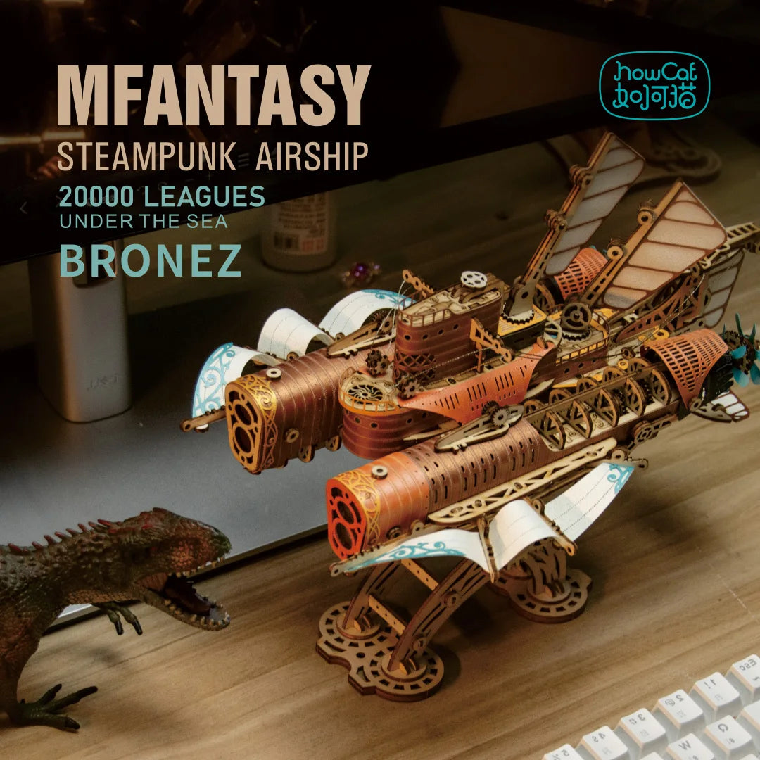 Steampunk Airship - MODEL DIY 3D Wooden Puzzle Popular Assembly Model Kits