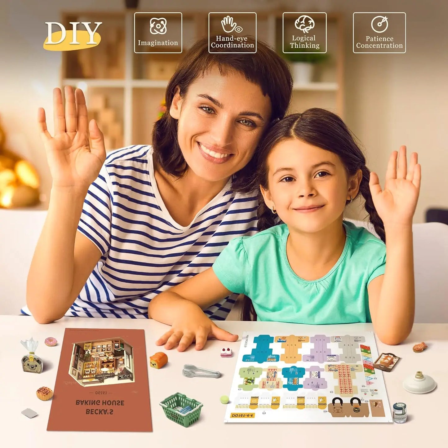 Becka's Baking House - 3D Puzzle DIY Miniature Dollhouse Kit Amazing Gift for Children DG161