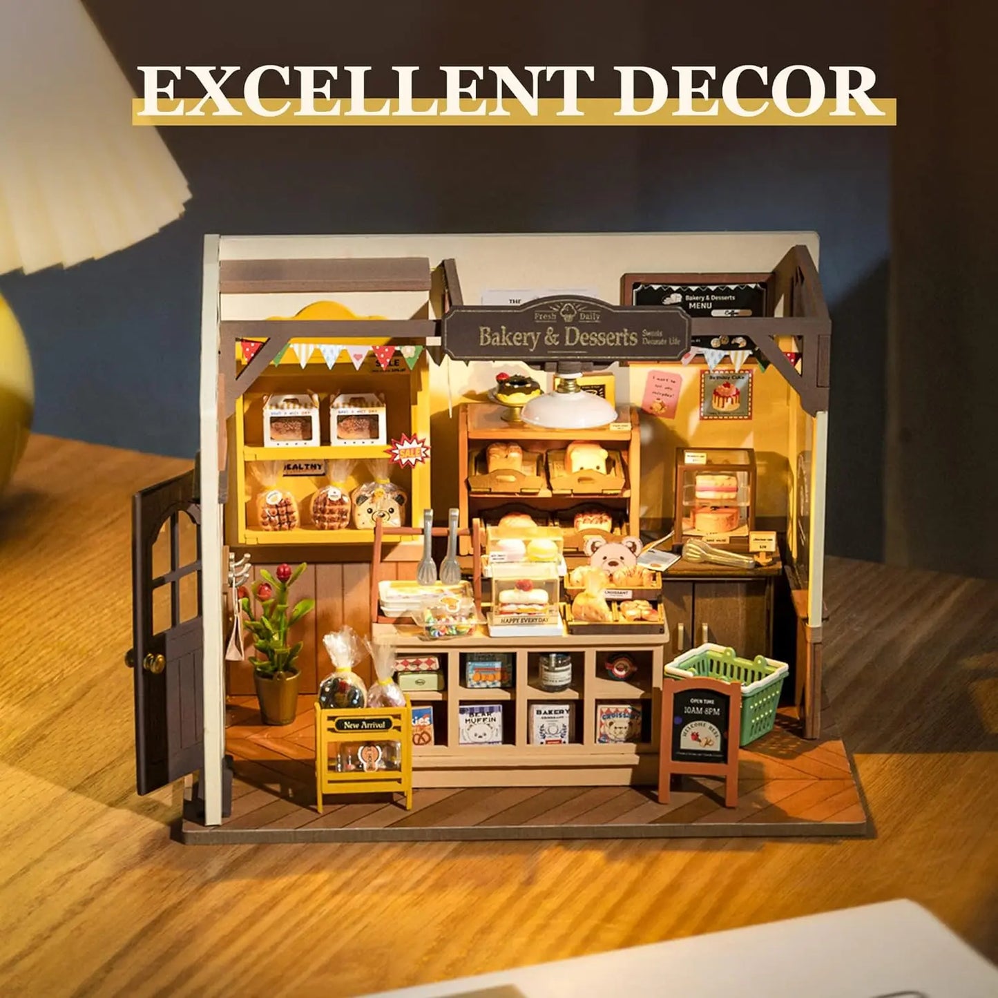 Becka's Baking House - 3D Puzzle DIY Miniature Dollhouse Kit Amazing Gift for Children DG161