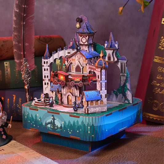Magic Castle Music Box -  Wooden Model Building Kits  3D Puzzles